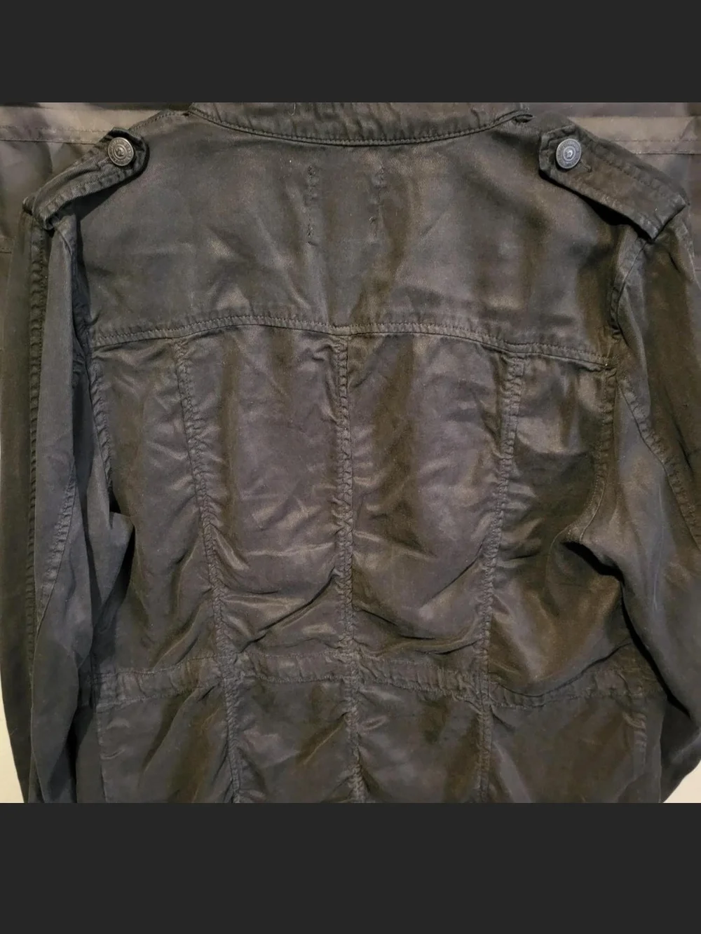 True Religion Black Military Field Jacket